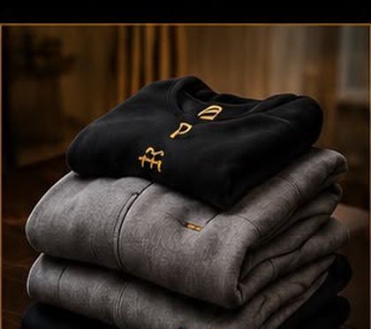 Une pile de vêtements pliés.
